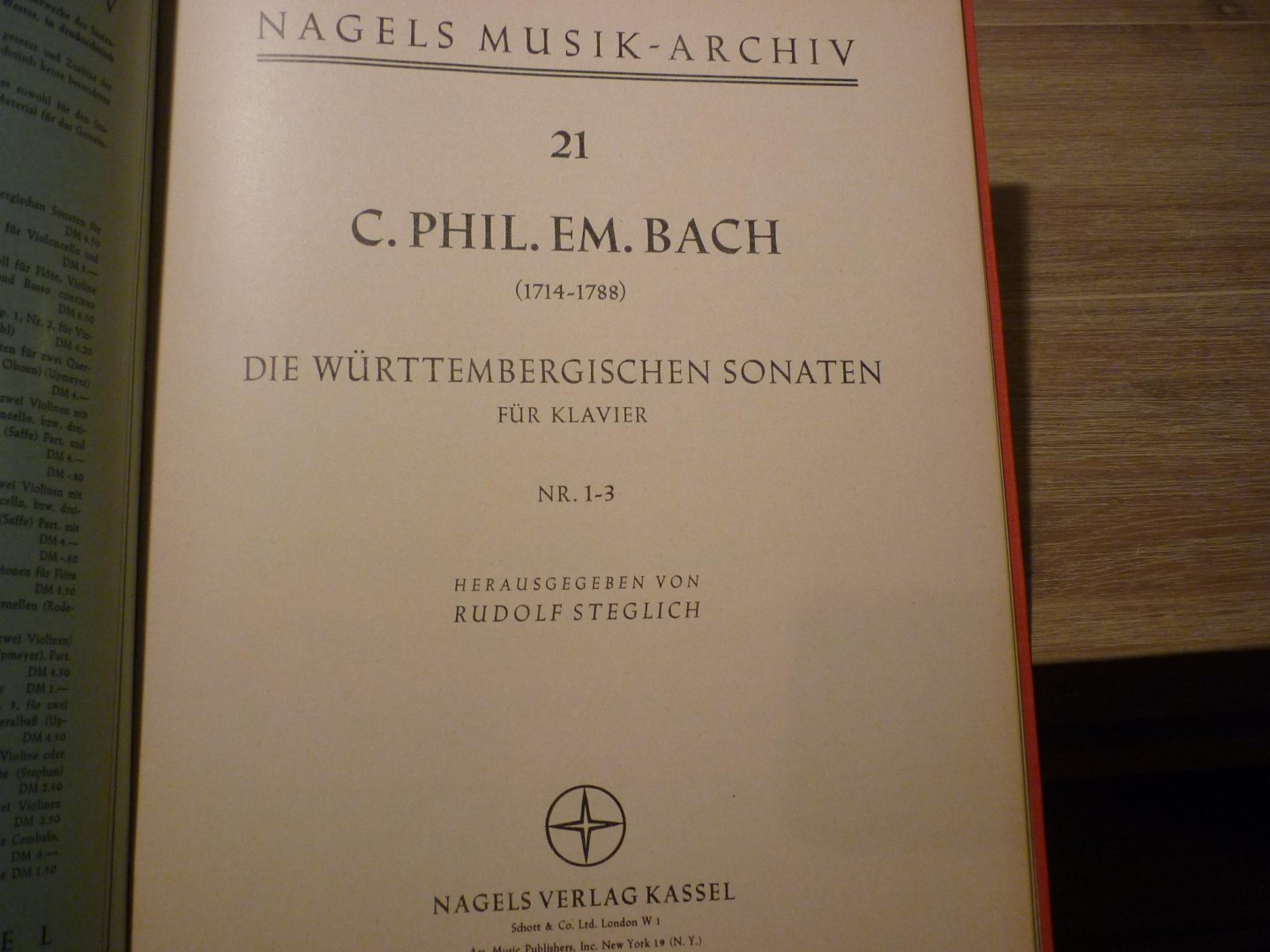 Bach; Carl Philipp Emanuel (1714 - 1788) - Die Preussischen Sonaten fur Klavier; No. 1-6  /  Die Wurttembergischen Sonaten fur Klavier; No. 1-6
