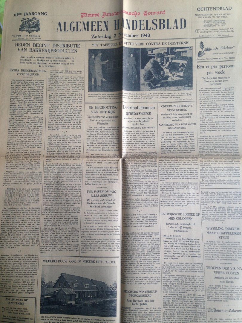 Oorlogskrant - Algemeen Handelsblad, Nieuwe Amsterdamsche Courant