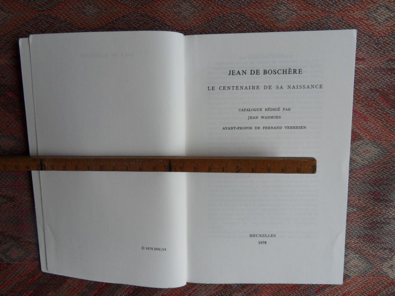 Warmoes, Jean (redacteur). - Jean de Boschère 1878 - 1953.