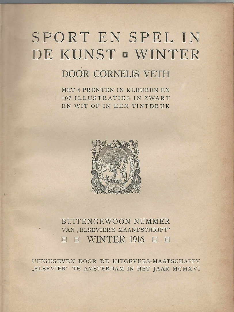 Robbers, Herm en Vries, RWP de - Sport en Spel in de Kunst - Winter -Winter 1916