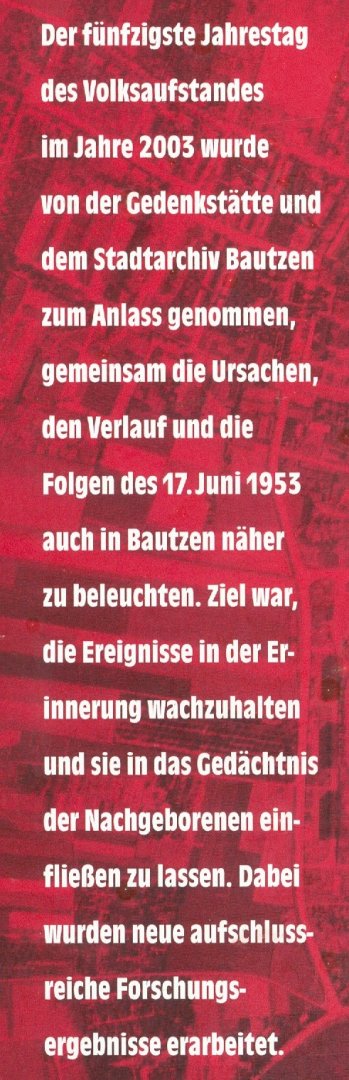 Richter-Laugwitz, Grit - Der 17. Juni 1953 in Bautzen