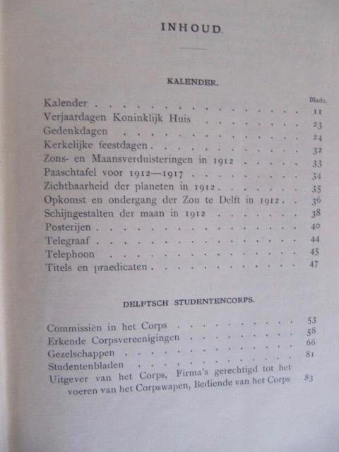  - Drentsche Studentenalmanak voor het jaar negentien-honderd-twaalf