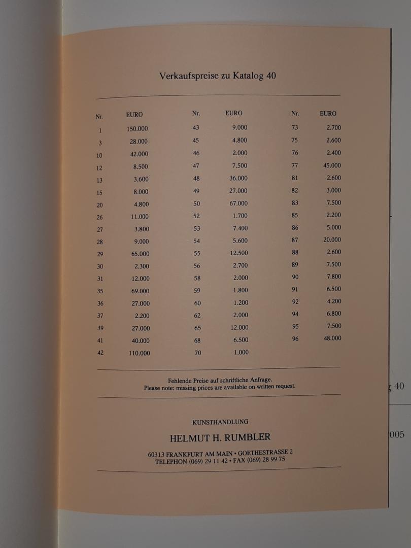  - Gang durch die Jahrhunderte. Druckgraphik von 1465-1891 (Katalog 40)
