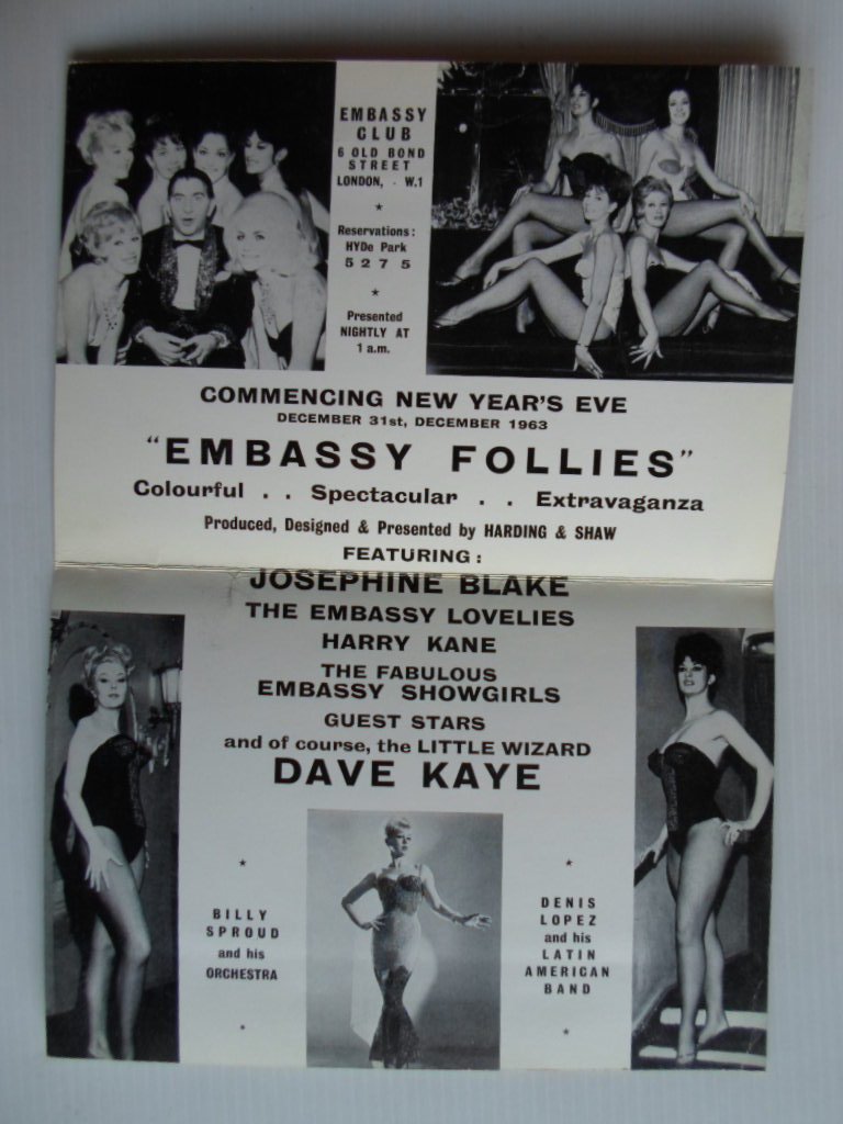  - Nachtclub folder Embassy Follies, London