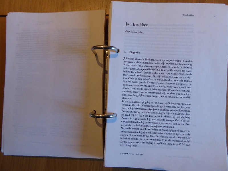 Albers, Bernd - Jan Brokken (uit: Kritisch Literatuur Lexicon)