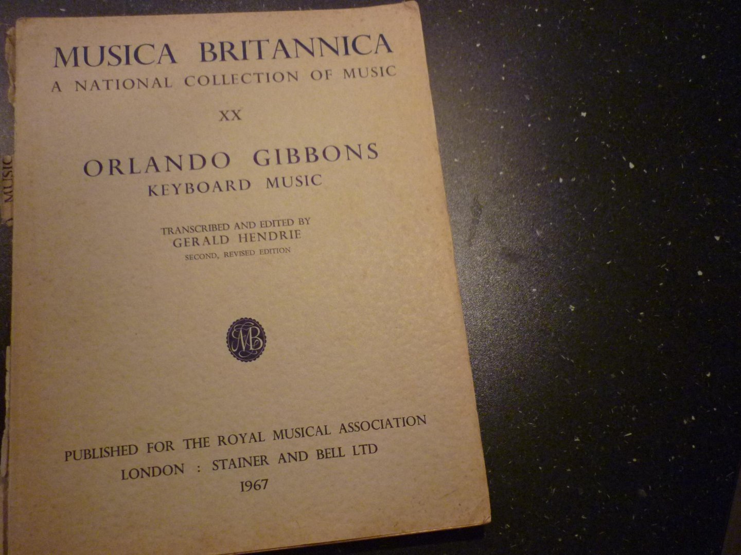 Gibbons; Orlando (1583 – 1625) - Musica Britannica; A national collection of music - Deel XX