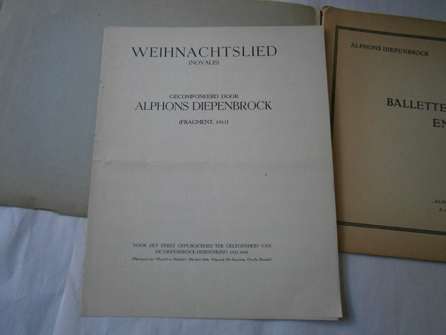 Diepenbrock, Alphons - Balletten uit de vogels en marsyas voor piano, weihnachtslied