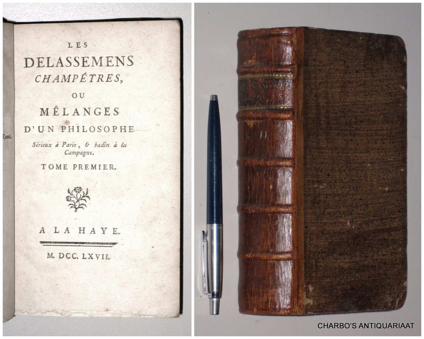 MARCHAND, JEAN-HENRI, - Les délassemens champêtres, ou mélanges d'un philosophe sérieux à Paris, et badin à la Campagne.
