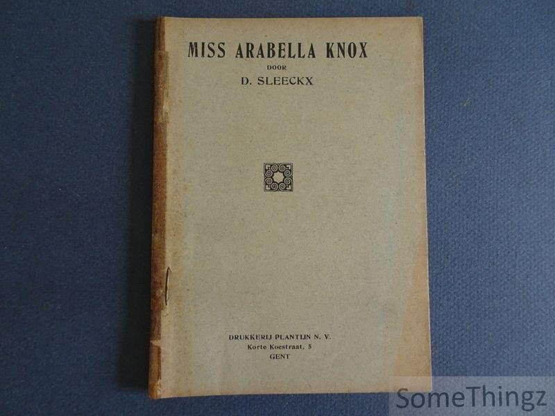 Sleeckx, Domien - Miss Arabella Knox: eene paardengeschiedenis.