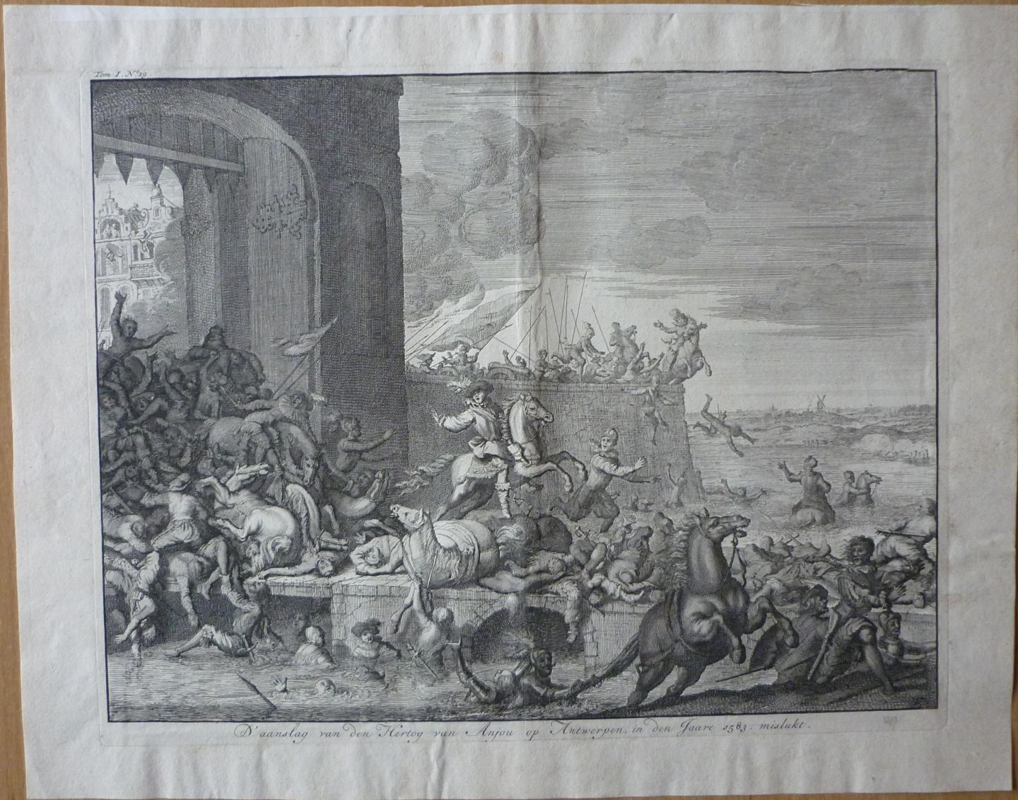 Luyken, Jan - D'aanslag van den Hertog van Anjou op Antwerpen, in den Jaare 1583. mislukt