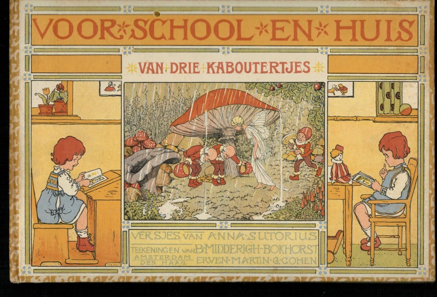 Sutorius, Anna - Van drie kaboutertjes / versjes van Anna Sutorius ; teekeningen van B. Midderigh-Bokhorst  ca. 1915