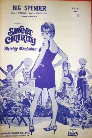 MacLaine, Shirley: - [Filmmusik] Big spender. Music by CY Coleman. Universal pictures Sweet Charity. S.A.T.B.