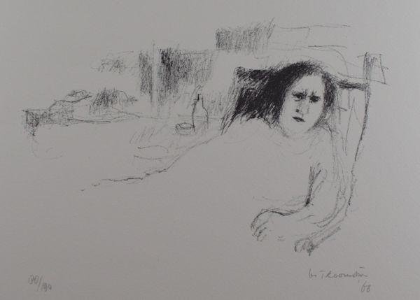 Koornstra, Metten. - Vrouw in ligstoel.