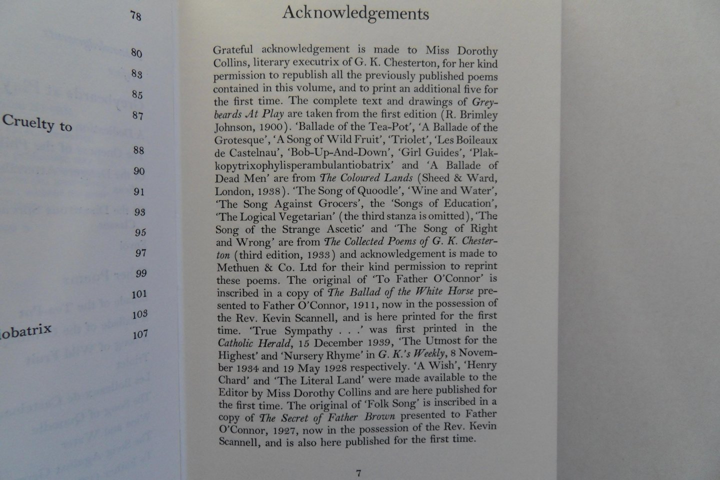 Chesterton, G.K. [ edited by John Sullivan ]. - Greybeards at Play and other Comic Verse.