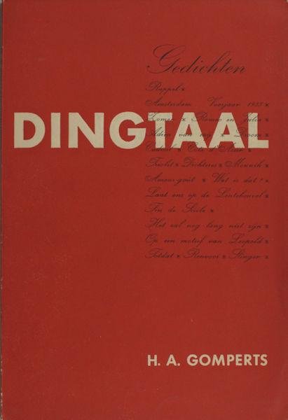 Gomperts, H.A. - Dingtaal.