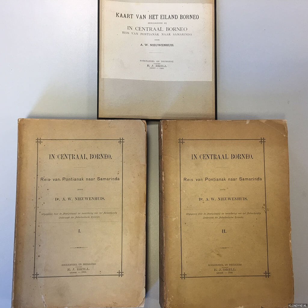 Nieuwenhuis, Dr. A.W. - In Centraal Borneo. Reis van Pontianak naar Samarinda (2+1 volumes)