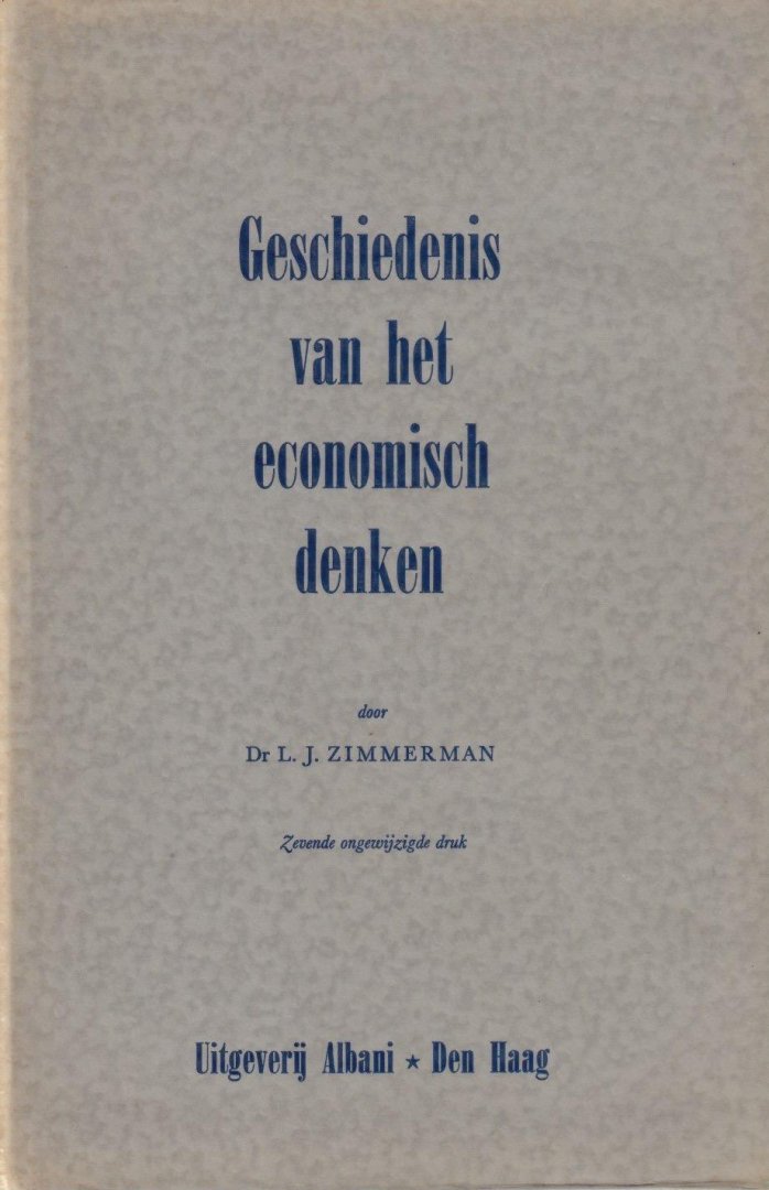 Zimmerman, L.J. - Geschiedenis van het economisch denken
