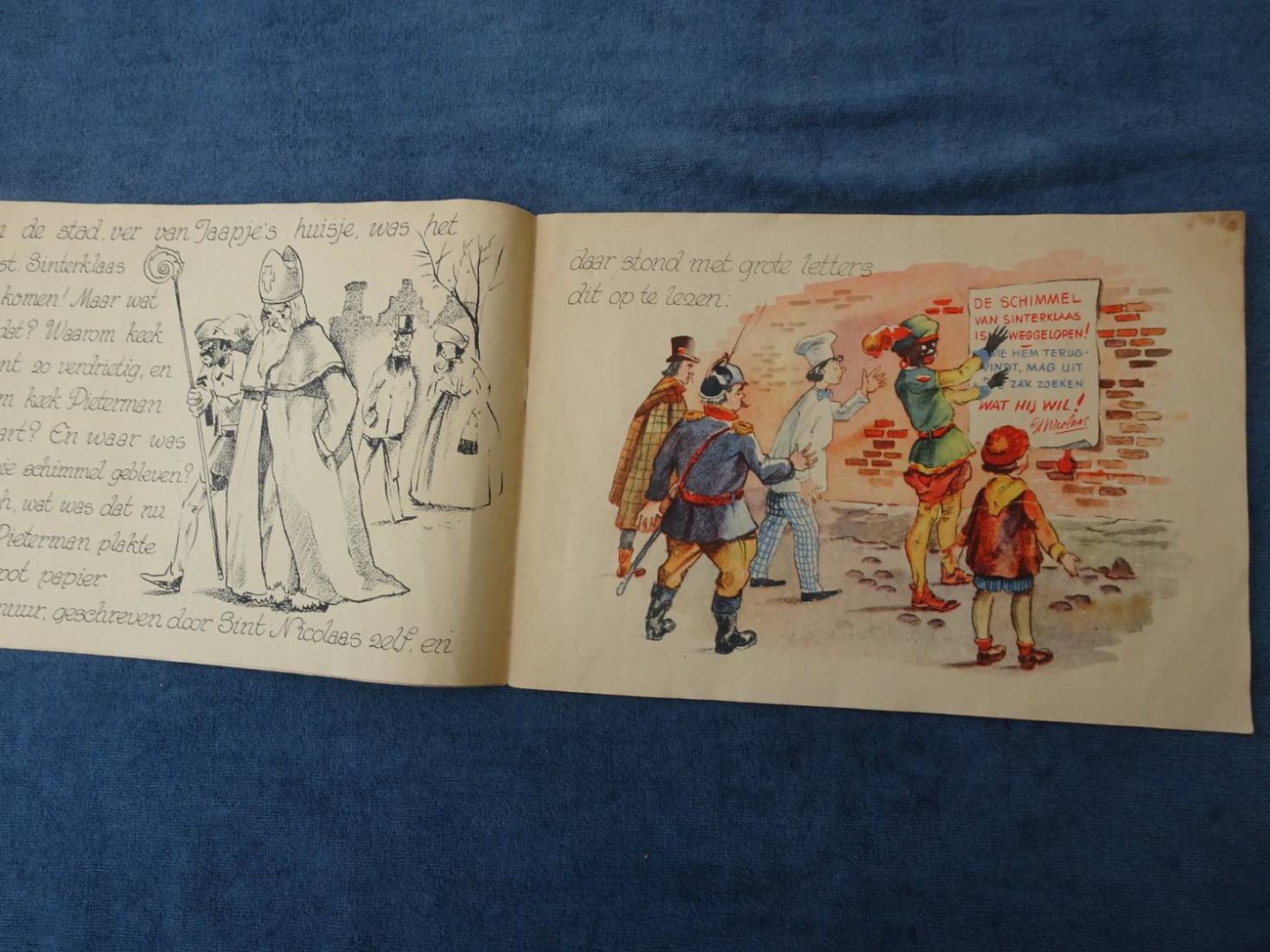 Nye, Tom. - De verdwenen schimmel van Sinterklaas. Een Sinterklaasverhaal met gekleurde prenten.