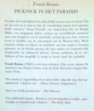 Ronan, Frank - Picknick in het paradijs