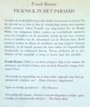 Ronan, Frank - Picknick in het paradijs