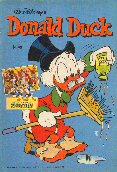 Disney, Walt - Donald Duck 1981 nr. 40, 2 oktober, Een Vrolijk Weekblad, goede staat, met deel 3 van de reuzenposter