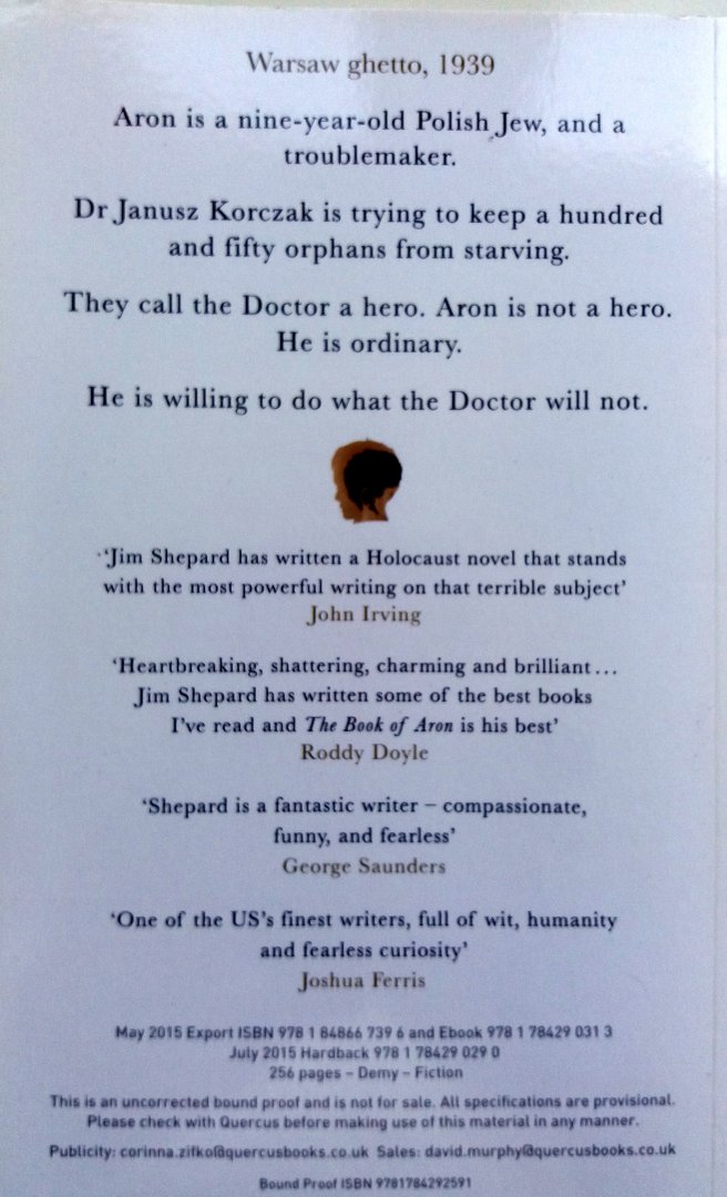 Shepard, Jim - The Book of Aron (ENGELSTALIG)
