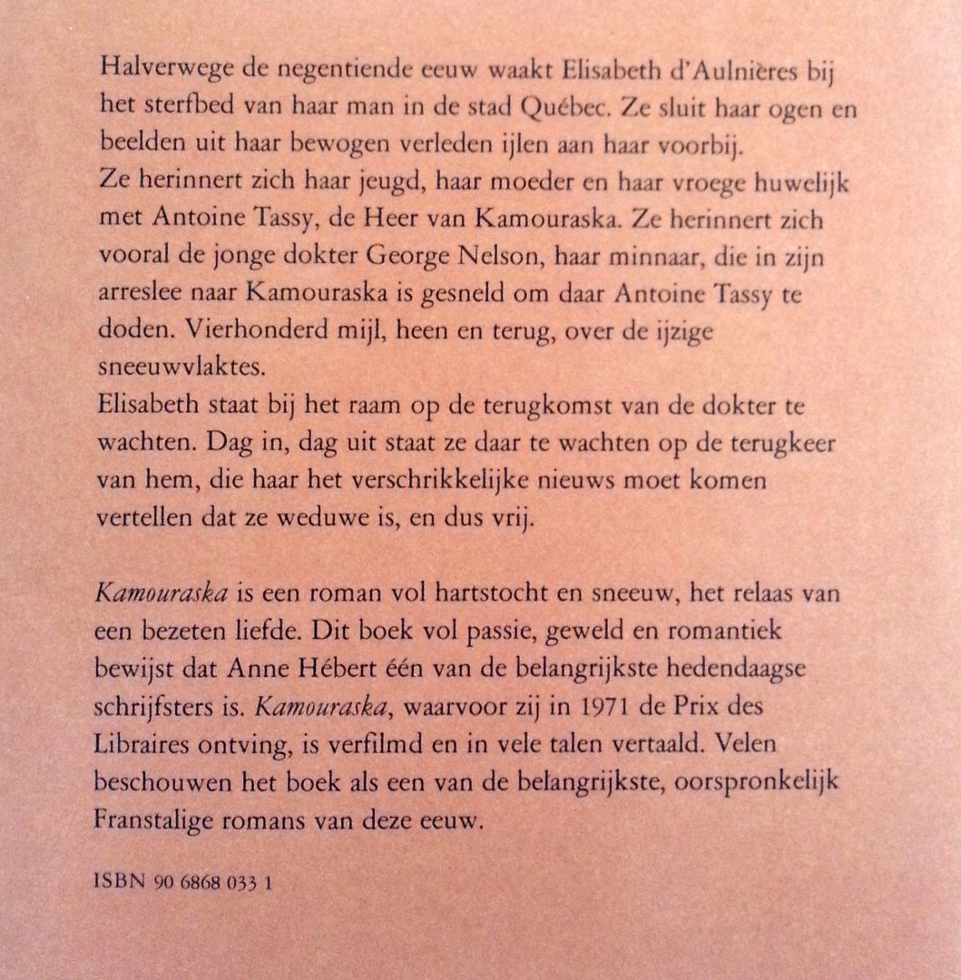 Hébert, Anne - De sneeuw van Kamouraska (Ibis-Reeks 6)