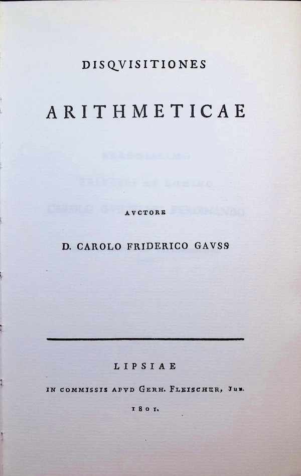 C. F. Gauss - Disquisitiones Arithmeticae