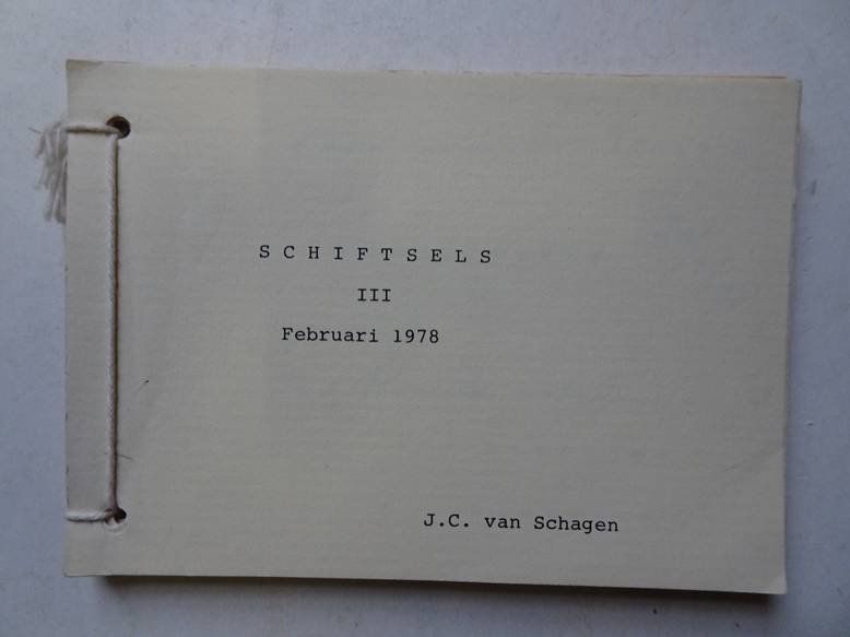 Schagen, J.C. van. - Schiftsels III. Diertjes en Dingetjes.
