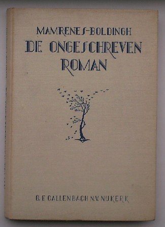 RENES-BOLDINGH, M.A.M., - De ongeschreven roman.