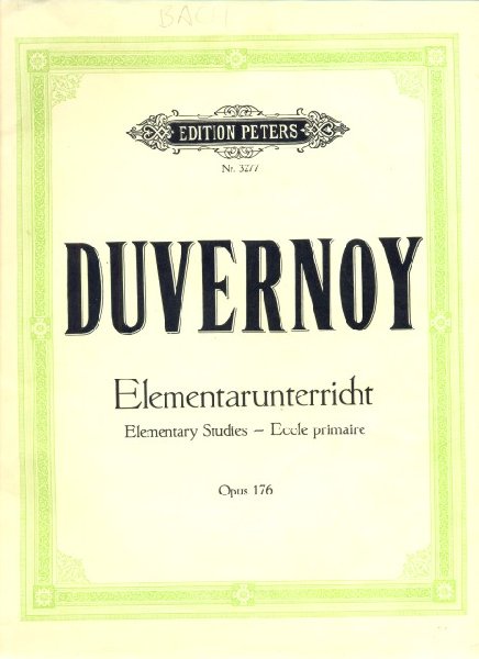 Duvernoy, J.B. - Elementarunterricht für Anfänger. In 25 leichten und fortschrittenden Studien. Opus 176. Revidierte Ausgabe von Adolf Ruthardt