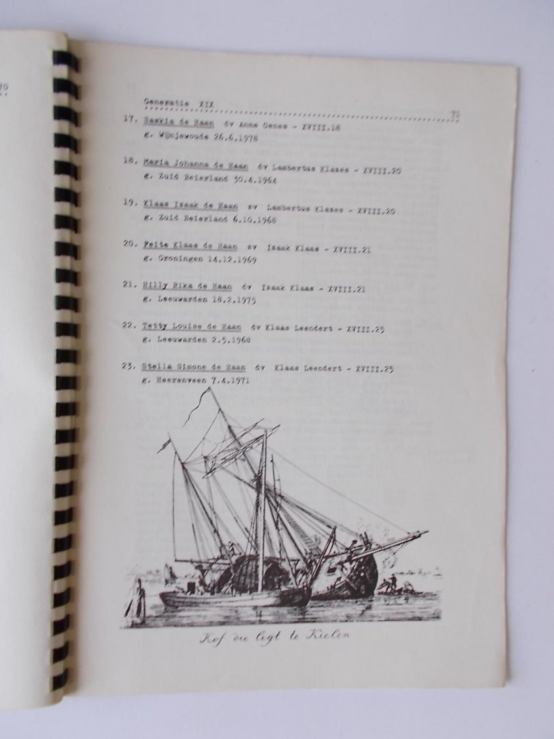 De Haan, H.C. - IRNSUM gem. Rauwerderhem - DE HOANNEBEAM - Foaralden en neiteam/Voorouders en nageslacht