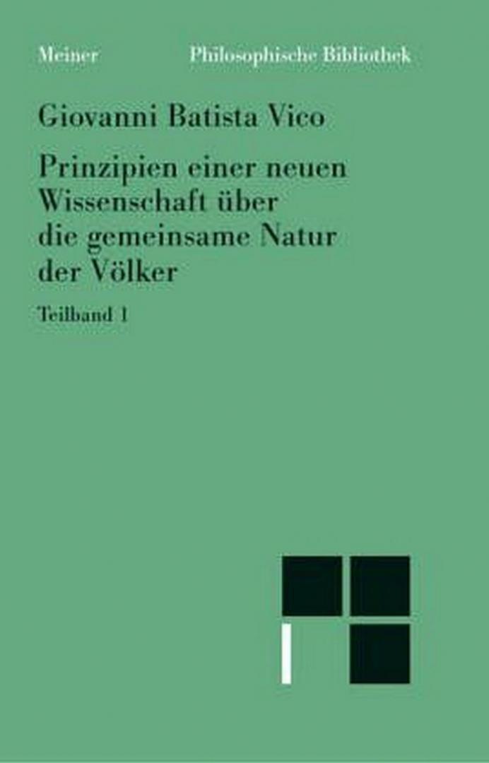 Vico, Giovanni Battista - Prinzipien einer neuen Wissenschaft über die gemeinsame Natur der Völker, 2 volumes