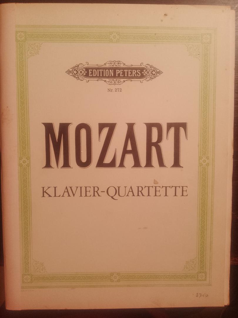 Mozart - Klavierquartette G Moll en Es Dur