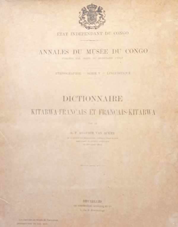 VAN ACKER Auguste R. P. - Dictionnaire Kitabwa-francais et français-Kitabwa