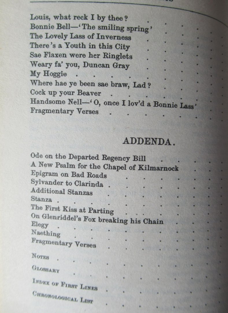 Burns, Robert - collected poems of Robert Burns