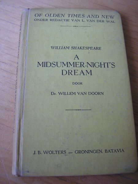Shakespeare, William bew. Doorn, Dr. Willem van - A Midsummer Night`s Dream A comedy in five acts