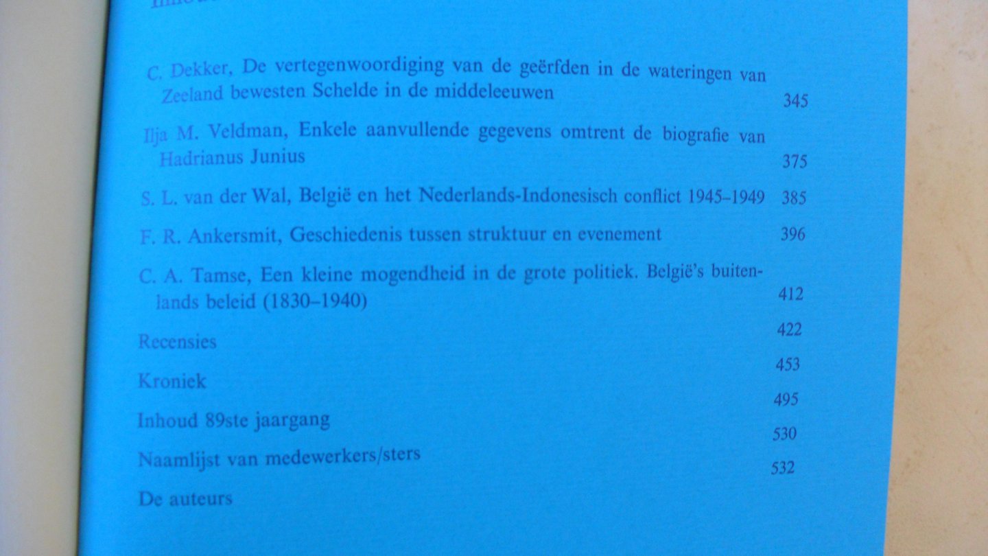 Redactie - Bijdragen en mededelingen betreffende de geschiedenis der Nederlanden  oa: De vertegenwoordiging van de geerfden