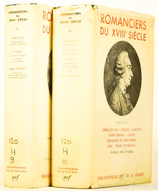 ÉTIEMBLE, (RED.) - Romanciers du XVIIIe siècle. Textes établis, présentés et annotés. Complete in 2 volumes.