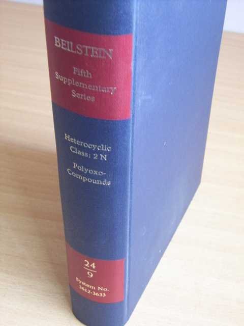  - Beilstein Handbook of Organic Chemistry. Fifth Supplementary Series Covering the Literature from 1960 through 1979. Volume 24. Part 9. System No. 3612 - 3633. Heterocyclic Class: 2 N