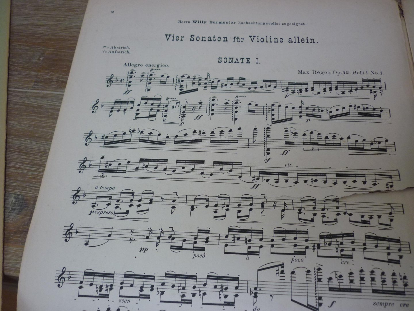 Reger; Max (1873 - 1916) - Vier Sonaten op. 42; fur die violine allein;