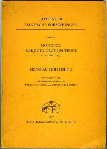 Lomi, Walter Heissig, Charles R. Bawden - Mongol Borjigid Obog-un Teuke