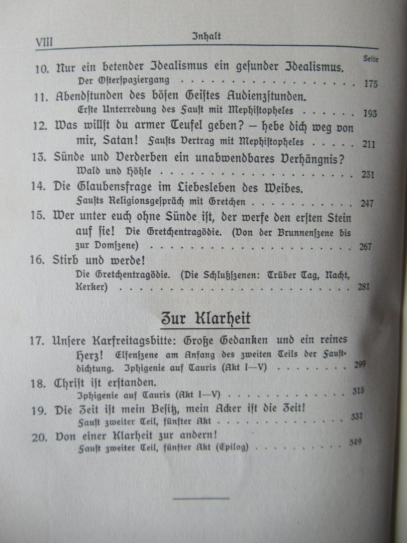 Burggraf, Julis - Goethepredigten