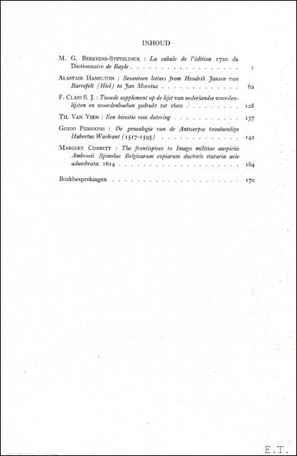 Articles and contributions from The Golden Passer - DE GULDEN PASSER,  57e jaargang, 1979 , bulletin van de vereeniging der Antwerpse Bibliophielen The Golden Compasses.
