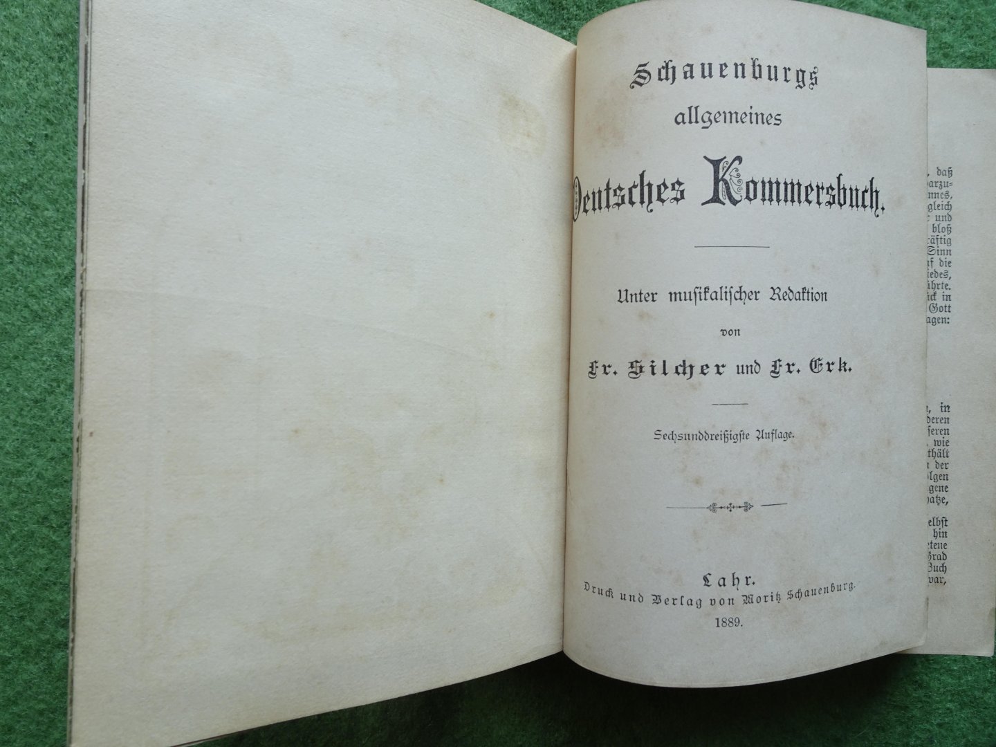 Silcher, Fr. / Fr. Erk - SCHAUENBURGS ALLGEMEINES DEUTSCHES KOMMERSBUCH
