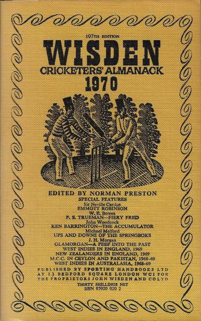 Preston, Norman - Wisden Cricketers' Almanack 1970 -107th edition