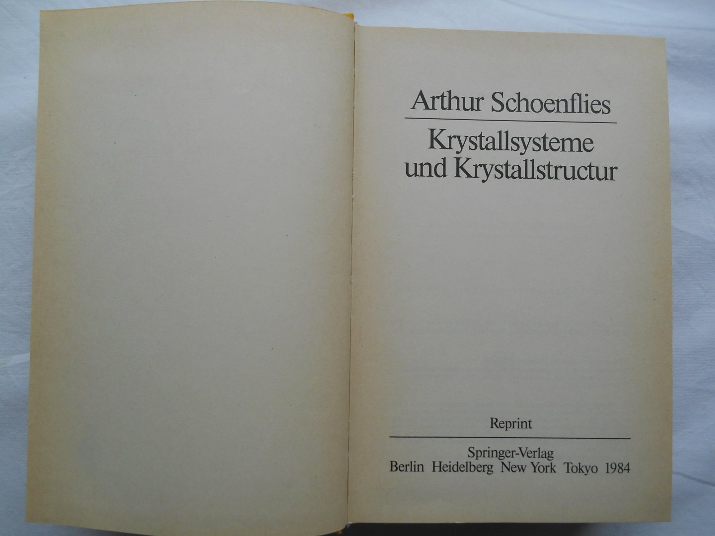 Arthur Schoenflies - Krystallsysteme und Krystallstructur