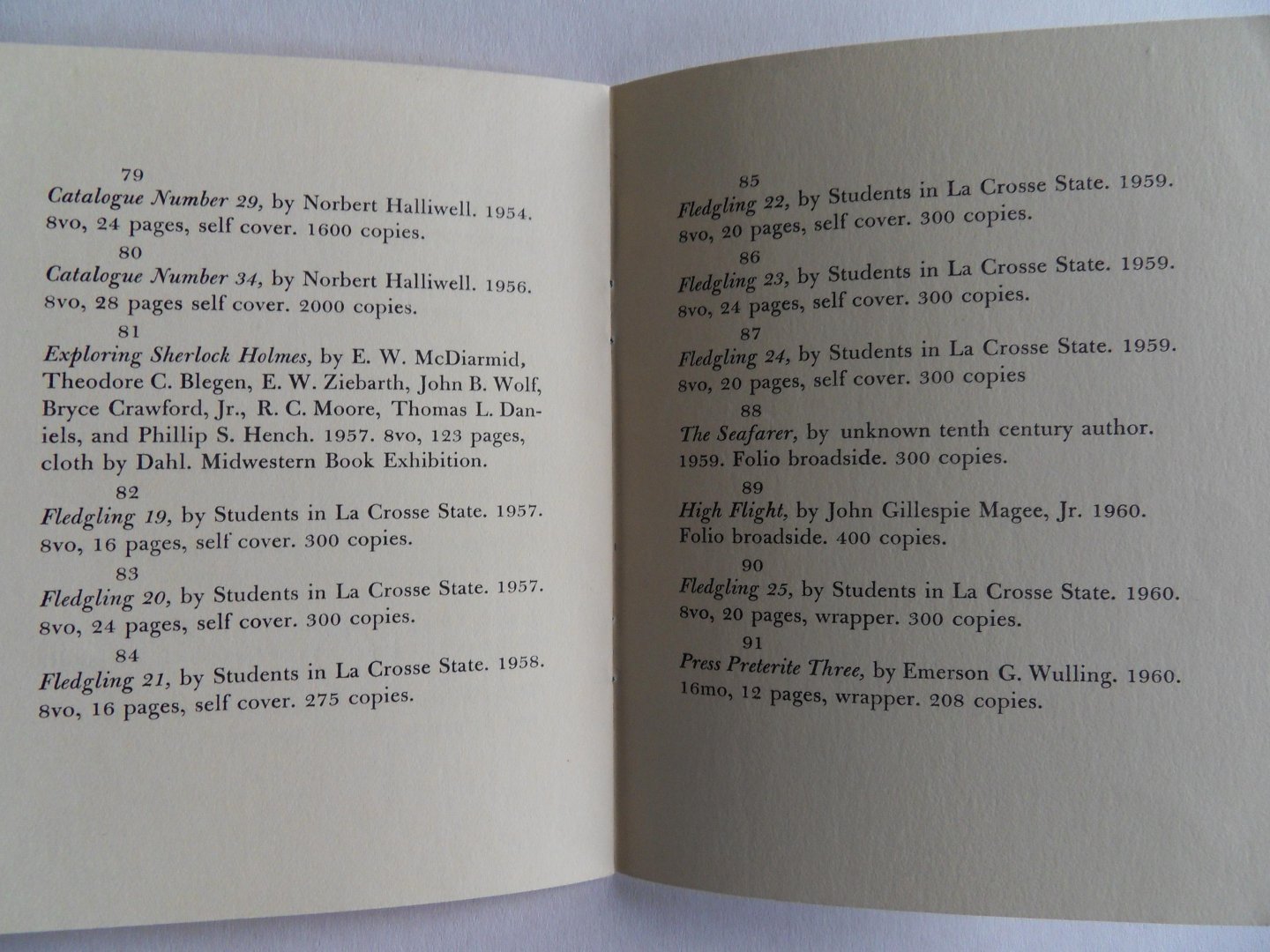 Wulling, Emerson G. [ inleiding ] - Press Preterite Three. [ 208 copies only ].