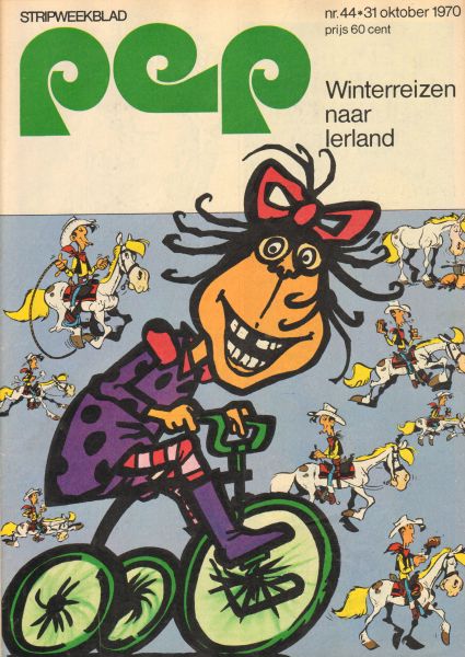 Diverse tekenaars - PEP 1970 nr. 44, stripweekblad 31 oktober 1970 met o.a. DIVERSE STRIPS (RIK RINGERS/ASTERIX/ROODBAARD/LUC ORIENT/LUCKY LUKE)/LANCIA FULVIA 1.3 S (2 p.)/COCHIUS (FLUITSPELER, 1 p.)/PAUL ACKET (1,5 p.), goede staat