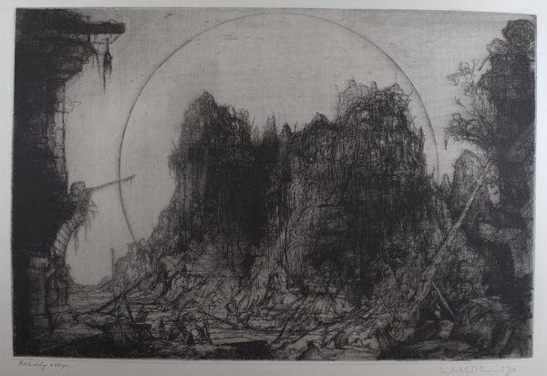 Kuik, William D. (Dirkje). - Rotslandschap.